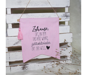 Stickdatei Wimpel wenden "Zuhause"